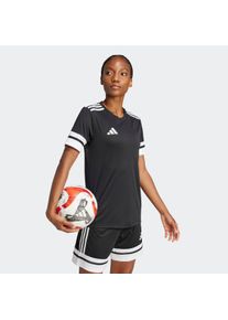 Fu&szlig;balltrikot adidas Performance "SQUA25 JSY W", Damen, Gr. XL, schwarz-wei&szlig; (schwarz, wei&szlig;), Obermaterial: 100% Polyester, Rundhals, Trikots Fu&szlig;balltrikot