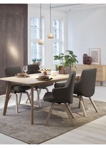 Polsterstuhl stressless "Laurel", braun (braun batick, schwarz), B:58cm H:92cm T:59cm, Leder BATICK: BATICK ist ein leicht korrigiertes, durchgef&auml;rbtes und genarbtes M&ouml;belleder, bei dem die meisten Unebenheiten und Spuren in der Regel entfernt wurden., St&uuml;hle, Polsterstuhl, Low Back mit Armlehne, Gr&ouml;&szlig;e L, mit schr&auml;ggestellten Beinen in Schwarz