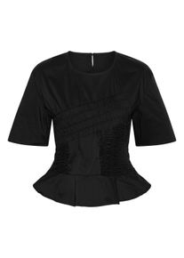 Kurzarmbluse Culture "Damen Bluse kurzarm CUajda", Damen, Gr. S, schwarz, Obermaterial: 65% Baumwolle CO. 33% Polyester PES. 2% Elasthan EL., Blusen Kurzarmbluse