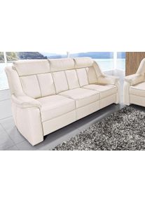 Sit & More 3-Sitzer SIT & MORE "Basel", beige (natur), B:190cm H:98cm T:95cm, Altara Nubuck, Luxus-Microfaser (100% Polyester);PRIMABELLE-Microfaser, Luxus-Microfaser (100% Polyester);SOFTLUX-Kunstleder;NaturLEDER (echtes Rindsleder), Sofas, 3-Sitzer