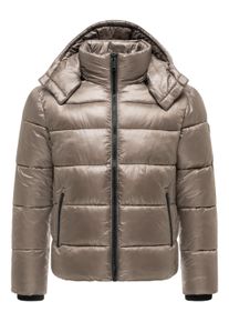 Steppjacke STONE HARBOUR "Steppjacke Ezioo XX", Herren, Gr. M, stone braun, Obermaterial: 100% Nylon NY. Obermaterial: Futter: 100% Polyester PES. 100% Polyester PES., gerade h&uuml;ftbedeckend, B&uuml;ndchen, Jacken Steppjacke, Herren Winterjacke mit magnetischen Kn&ouml;pfen