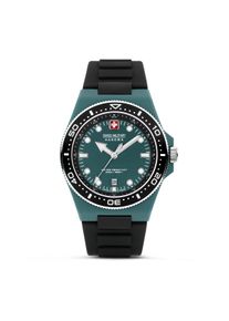 Quarzuhr "Ocean Pioneer", gr&uuml;n (schwarz), SWISS MILITARY HANOWA, Armbanduhren, Herren, Quarzuhr, Armbanduhr, Herrenuhr, Swiss Made, Silikonarmband, analog, Tag