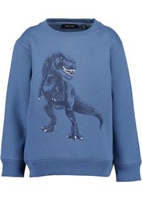 Sweater Blue Seven "Sweatshirt", Jungen, Gr. 128, blau (5411, jeansblau), 80% Baumwolle, 20% Polyester, normal normal, Rundhals, gerader Abschluss, Sweatshirts Sweater