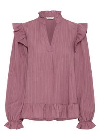 Kurzarmbluse B.Young "Damen Kurzarm-Bluse BYJULIANA", Damen, Gr. 36, rosa (dusky orchid), Obermaterial: 99% Polyester PES. 1% Elasthan EL., Blusen Kurzarmbluse