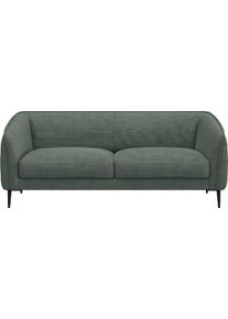 2,5-Sitzer FLEXLUX "Belle Designsofa, Couch, bequem durch Kaltschaum im Sitz", gr&uuml;n (dusty gr&uuml;n), B:188cm H:74cm T:89cm, 85% Polyester/15%Polyamide, Sofas, 2 5-Sitzer, Skandinavisches Design, In hochwertiger Verarbeitung