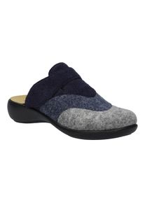 Hausschuh Josef Seibel "Korsika 308, dunkelblau-multi", Damen, Gr. 41, blau (dunkelblau, multi), Obermaterial: 100% Textilmaterial TEXMAT., Schuhe Hausschuh