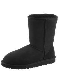 UGG Australia Winterboots UGG "UNISEX, Classic Short", Herren, Gr. 8 (41), schwarz, Lammfell, Veloursleder, unifarben, Schuhe Winterboots, Stiefel, Schlupfboots mit modischen Ziern&auml;hten