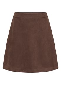 A-Linien-Rock Ichi "Damen Anzugrock IHFINO", Damen, Gr. 44, braun (chicory coffee), Obermaterial: 97% Polyester PES. 3% Elasthan EL., R&ouml;cke A-Linien-Rock