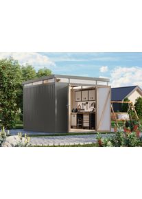 Ger&auml;tehaus Karibu "Titanium 3,5", grau (graualuminium), Metall, Ger&auml;teh&auml;user, Ger&auml;tehaus, Made in Germany