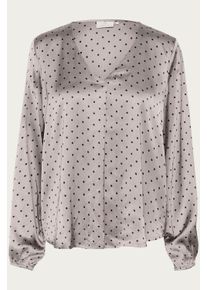 Blusentop Kaffe "Damen Bluse &auml;rmellos KAluna", Damen, Gr. 36, grau (steeple gray, schwarz dot), Obermaterial: 100% Polyester PES., Blusen Blusentop