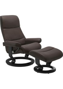 Relaxsessel stressless "View", braun (braun batick), B:82cm H:108cm T:81cm, Leder BATICK: BATICK ist ein leicht korrigiertes, durchgef&auml;rbtes und genarbtes M&ouml;belleder, bei dem die meisten Unebenheiten und Spuren in der Regel entfernt wurden.;Leder PALOMA: PALOMA ist ein durchgef&auml;rbtes Semianilin-M&ouml;belleder mit nat&uuml;rlicher Narbung.;ROHLEDER Stoff Q2 FARON: Ein fester zuverl&auml;ssiger Boucl&eacute; mit einem s