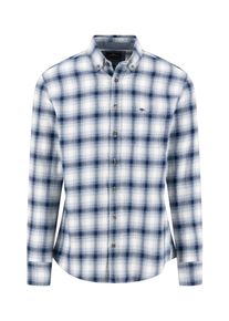 Karohemd Fynch-Hatton, Herren, Gr. S, N-Gr, ink blau, Web, Obermaterial: 100% Baumwolle, bestickt, kariert, regular fit h&uuml;ftbedeckend, Rundhals, 2-Knopf-Manschette, Hemden Karohemd, mit Button-Down-Kragen