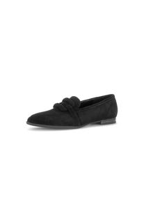 Slipper Gabor, Damen, Gr. 41, schwarz, Ziegenveloursleder, Schuhe Slipper, Blockabsatz, Pumps, Businessschuh mit eleganter Zierspange, G-Weite
