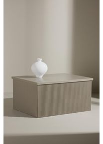 Beistelltisch VENTURE HOME "Lenox, rechteckiger Beistelltisch in einladendem Beige, 80 &times; 60 cm", beige, beige, beige, B:60cm H:40cm T:60cm, Tische, Beistelltisch, Ablagetisch, MDF, rechteckig, ger&auml;umig, schlicht, dezent