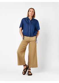 7/8-Jeans Toni "Jenny Culotte", Damen, Gr. 48, Lang, braun (light braun 733), Denim/Jeans, Obermaterial: 79% Baumwolle CO. 11% Polyester PES. 8% Lyocell CLY. 2% Elasthan EL., unifarben, slim fit 7/8-L&auml;nge, Jeans 7/8-Jeans, mit weitem Bein