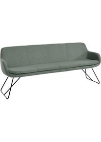 Essbank Musterring "Tavia", blau (aqua, schwarz), B:200cm H:87cm T:66cm, 100% PES, Sitzb&auml;nke, Essbank, Schlittengestell in drei Ausf&uuml;hrungen, Breite 180, 200 oder 220 cm