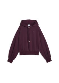 Kapuzensweatshirt Puma "HER RELAXED HOODIE FL", Damen, Gr. XL, ruby noir, Fleece, Obermaterial: 68% Baumwolle, 32% Polyester, unifarben, relaxed fit normal, angesetztes B&uuml;ndchen, Sweatshirts Kapuzensweatshirt, mit K&auml;ngurutasche, unifarben, Relaxed Fit