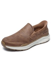 Slip-On Sneaker Skechers "EQUALIZER 6.0-ZORLO", Herren, Gr. 41, whiskey, Textil, Schuhe Slip-On Sneaker, Schlupfschuh, Halbschuh, Freizeitschuh, mit Memory Foam, Slip ins