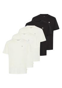 T-Shirt Blend "T-Shirt BHVigti", Herren, Gr. M, wei&szlig; (3xwei&szlig;2xschwarz), Obermaterial: 70% Baumwolle CO. 30% Polyester PES., Shirts T-Shirt