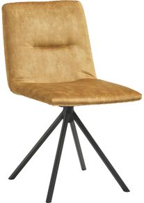 Polsterstuhl Musterring "JustB SP500", braun (cognac), 1 Stk., Veloursstoff, drehbar, St&uuml;hle, Polsterstuhl, ohne Armlehne, wahlweise mit Drehfunktion, Stativgestell in schwarz