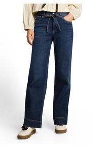 Weite Jeans Tom Tailor Denim, Damen, Gr. XS, L&auml;nge 30, used schwarz, Denim/Jeans, Obermaterial: 64% Baumwolle, 34% Polyester, 2% Elasthan, unifarben, bequem lang, Jeans Weite Jeans, mit Stretch / Denim-Bindeband / Wide