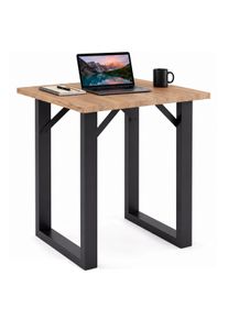 Bartisch Vcm "Holz Bartisch Stehtisch Tisch Tresen Xona 80x80 cm", braun (schwarz, honig, eiche), B:80cm T:80cm, Tische, Bartisch