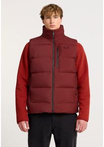 Daunenweste Jack Wolfskin "COLONIUS VEST M RDS", Herren, Gr. L (52), merlot, Obermaterial: 100% Polyester. F&uuml;llung: 90% Daunen, 10% Sonstige Fasern. Futter: 100% Polyester, Westen Daunenweste, Daunenweste, winddicht, wasserabweisend