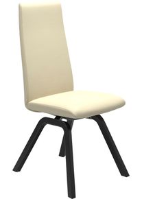 Polsterstuhl stressless "Laurel", beige (vanilla paloma, schwarz), B:49cm H:105cm T:60cm, Leder PALOMA: PALOMA ist ein durchgef&auml;rbtes Semianilin-M&ouml;belleder mit nat&uuml;rlicher Narbung., St&uuml;hle, Polsterstuhl, High Back, Gr&ouml;&szlig;e M, mit schr&auml;ggestellten Beinen in Schwarz