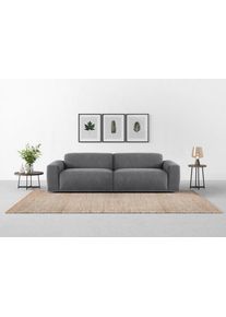 Big-Sofa Trendmanufaktur "Braga Japandi-Design, mit hochwertigem Kaltschaum, Megasofa, in Cord", grau (dunkelgrau), B:254cm H:72cm T:107cm, 92% Polyester, 8% Nylon, Sofas, Big-Sofa, modernes Big-Sofa, Couch mit hohem Sitzkomfort, 254/72/107 cm (B/H/T)