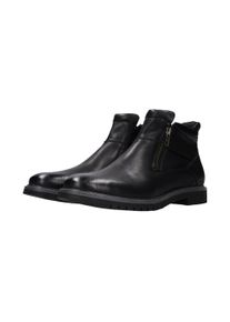 Stiefelette Bugatti, Herren, Gr. 46, schwarz, Lederimitat, Schuhe Stiefelette, Klassik-Boots mit zwei Rei&szlig;verschl&uuml;ssen