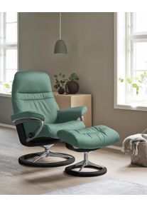 Relaxsessel stressless "Sunrise", gr&uuml;n (aqua gr&uuml;n paloma), B:83cm H:105cm T:74cm, Leder BATICK: BATICK ist ein leicht korrigiertes, durchgef&auml;rbtes und genarbtes M&ouml;belleder, bei dem die meisten Unebenheiten und Spuren in der Regel entfernt wurden.;Leder PALOMA: PALOMA ist ein durchgef&auml;rbtes Semianilin-M&ouml;belleder mit nat&uuml;rlicher Narbung.;ROHLEDER Stoff Q2 FARON: Ein fester zuverl&auml;ssiger Boucl&eacute; mit e