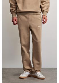 Sweathose Pegador "Logo Wide Sweat Pants", Herren, Gr. L, N-Gr, beige (washed beige wei&szlig;), Sweatware, Obermaterial: 80% Baumwolle, 20% Polyester, unifarben, regular fit lang, Hosen Sweathose, Baumwollmischung, weit