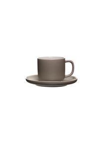 Ritzenhoff & Breker Tasse RITZENHOFF & BREKER "Kaffeetasse mit Untertasse Jasper 240 ml", grau (taupe), 2 tlg., Keramik, Trinkgef&auml;&szlig;e, Tasse