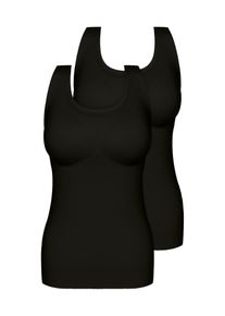 Sassa Mode Achseltop SASSA "2er Pack BH-Shirt mit herausnehmbaren Pads bonded micro", Damen, Gr. XL, N-Gr, schwarz, Mikrofaser, Obermaterial: 80% Polyamid PA. 20% Elasthan EL., Unterhemden Achseltop