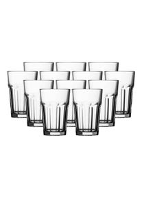 Longdrinkglas Pasabahce "Longdrinkgl&auml;ser Casablanca 415 ml 12er Set transparent", bunt (transparent), B:8,7cm H:13cm &Oslash;:8,7cm, Glas, Trinkgef&auml;&szlig;e, Longdrinkglas, Sp&uuml;lmaschinengeeignet, Stapelbar