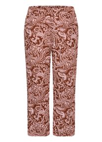 Stoffhose Kaffe CURVE "Damen Casual Hose KCdala", Damen, Gr. 46, N-Gr, braun (henna ballerina paisley), Obermaterial: 100% Viskose LENZING ECOVERO CV LenzEcov., Hosen Stoffhose