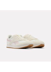 Sneaker Reebok CLASSIC "REEBOK WORLD 70", Damen, Gr. 42, beige (chalk, elementalpink, gum), Leder, Synthetik, Textil, Schuhe Sneaker