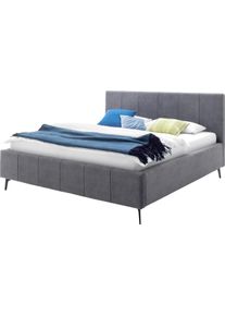 Meise M&ouml;bel Stauraumbett MEISE.M&Ouml;BEL "Lizzano", grau (anthrazit), L:217cm, Betten, Stauraumbett, inkl. Lattenrost und Bettkasten
