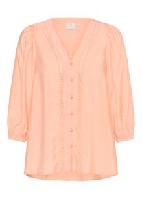 Langarmbluse Kaffe "Damen Bluse langarm KAsonja", Damen, Gr. 46, orange (peach nectar), Obermaterial: 80% Viskose CV. 20% Polyamid PA., Blusen Langarmbluse