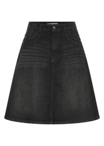 Jeansrock Pulz Jeans "Damen Denimrock PZKATJA", Damen, Gr. 36, schwarz (schwarz denim), Obermaterial: 94% Baumwolle CO. 4% Elastomultiester ELE. 2% Elasthan EL., R&ouml;cke Jeansrock