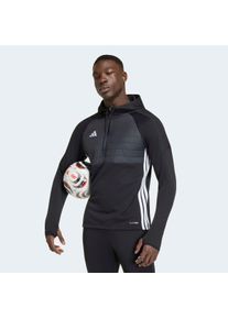Kapuzensweatshirt adidas Performance "TIRO 26 ESSENTIALS WINTERIZED TRAININGSOBERTEIL", Herren, Gr. XL, schwarz (schwarz, schwarz, wei&szlig;), Obermaterial: 100% Polyester, angesetztes B&uuml;ndchen, Sweatshirts Kapuzensweatshirt, mit Kapuze, aus Polyester