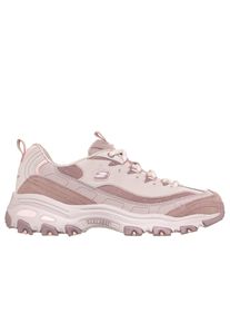Keilsneaker Skechers "D'LITES-", Damen, Gr. 38, rosa (mauve), Leder, Lederimitat, Textil, Schuhe Keilsneaker, Chunky Sneaker, Freizeitsneaker, Halbschuh mit Schn&uuml;rung
