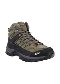 Wanderschuh CMP "Rigel Mid", Herren, Gr. 47, gr&uuml;n (oliv, schwarz), Obermaterial: 100% Rindsleder Leather cow., Schuhe Wanderschuh