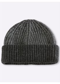Strickm&uuml;tze Casual Looks, Herren, grau (grau, meliert), Kunstfaser, M&uuml;tzen Strickm&uuml;tze