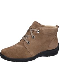 Waldl&auml;ufer Stiefelette WALDL&Auml;UFER "Hesna", Damen, Gr. 9 (43), hellbraun, Veloursleder, Basic, Schuhe Stiefelette, Schn&uuml;rboots, High Top Sneaker, Schn&uuml;rstiefelette in H-Weite