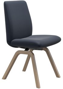 Polsterstuhl stressless "Laurel", blau (oxford blau paloma, eiche natur), B:49cm H:92cm T:59cm, Leder PALOMA: PALOMA ist ein durchgef&auml;rbtes Semianilin-M&ouml;belleder mit nat&uuml;rlicher Narbung., St&uuml;hle, Polsterstuhl, Low Back, Gr&ouml;&szlig;e L, mit schr&auml;ggestellten Beinen in Eiche natur