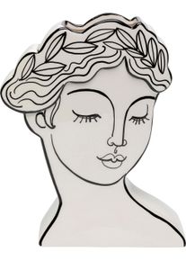 Tischvase KARE DESIGN "Vase Favola Lady 26cm", schwarz, B:20cm H:25cm T:7cm, Dolomit, Vasen, Tischvase