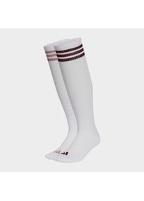 Kniestr&uuml;mpfe adidas Performance "3-STREIFEN, 2 PAAR", Damen, Gr. M (40/42), wei&szlig; (wei&szlig;, maroon, wei&szlig;, magic mauve), Obermaterial: 56% Baumwolle, 39% Polyester, 4% Elasthan, 1% Polyamid, Socken Kniestr&uuml;mpfe, sportlicher Stil, 2er-Set, f&uuml;r Erwachsene, weiches Obermaterial