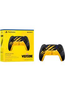 Playstation 5 Wireless-Controller "DualSense Marvel's Wolverine Battle Limited Edition", gelb (schwarz, gelb), B:16cm H:6,6cm T:10,6cm, Spielecontroller, Wireless-Controller