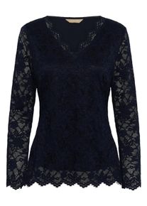 Langarmbluse Culture "Damen Bluse langarm CUlively", Damen, Gr. XL, blau (salute), Obermaterial: 90% Polyamid PA. 10% Elasthan EL., Blusen Langarmbluse